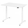 Bureau à hauteur réglable électriquement XDLR 12 W en blanc avec plateau rectangulaire de hjh OFFICE PRO
