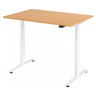 Bureau réglable en hauteur électriquement XDLR 12 W en hêtre avec piètement blanc de hjh OFFICE PRO
