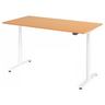 Bureau à hauteur réglable électriquement XDLR 16 W en hêtre avec structure blanche de hjh OFFICE PRO