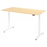 Bureau réglable en hauteur électriquement XDLR 16 W en érable avec piètement blanc de hjh OFFICE PRO