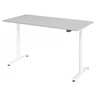 Bureau à hauteur réglable électriquement XDLR 16 W en gris avec structure blanche de hjh OFFICE PRO