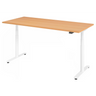 Bureau à hauteur réglable électriquement XDLR 19 W en hêtre avec structure blanche de hjh OFFICE PRO