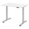 Bureau réglable en hauteur électriquement XDSM 12 S en blanc avec panneau de commande de hjh OFFICE PRO