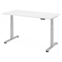 Bureau à hauteur réglable électriquement XDSM 16 S en blanc avec panneau de commande de hjh OFFICE PRO