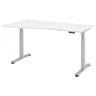 Bureau à hauteur réglable électriquement XDSM 18 S en blanc avec plateau courbé de hjh OFFICE PRO