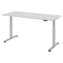 Bureau à hauteur réglable électriquement XDSM 19 S en gris avec panneau de commande numérique de hjh OFFICE PRO
