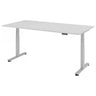 Bureau à hauteur réglable électriquement XDSM 2E S en gris avec panneau de commande de hjh OFFICE PRO