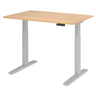 Bureau à hauteur réglable électriquement XMKA 12 S effet chêne avec structure grise de hjh OFFICE PRO