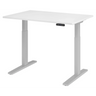 Bureau à hauteur réglable électriquement XMKA 12 S en blanc avec panneau de commande numérique de hjh OFFICE PRO