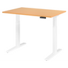 Bureau à hauteur réglable électriquement XMKA 12 W en hêtre avec piètement blanc de hjh OFFICE PRO