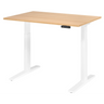 Bureau à hauteur réglable électriquement XMKA 12 W en chêne avec structure blanche de hjh OFFICE PRO