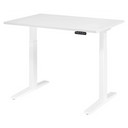 Bureau à hauteur réglable électriquement XMKA 12 W en blanc avec panneau de commande numérique de hjh OFFICE PRO
