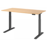 Bureau réglable en hauteur électriquement XMKA 16 G en chêne avec structure noire de hjh OFFICE PRO