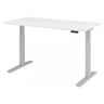Bureau à hauteur réglable électriquement XMKA 16 S en blanc avec panneau de commande numérique de hjh OFFICE PRO