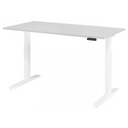Bureau réglable en hauteur électriquement XMKA 16 W en gris avec affichage numérique de hjh OFFICE PRO
