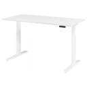 Bureau réglable en hauteur électriquement XMKA 16 W en blanc avec panneau de commande numérique de hjh OFFICE PRO