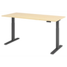 Bureau à hauteur réglable électriquement XMKA 19 G en érable avec structure noire de hjh OFFICE PRO