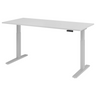 Bureau à hauteur réglable électriquement XMKA 19 S en gris avec panneau de commande numérique de hjh OFFICE PRO