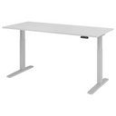 Bureau à hauteur réglable électriquement XMKA 19 S en gris avec panneau de commande numérique de hjh OFFICE PRO