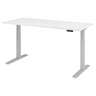 Bureau à hauteur réglable électriquement XMKA 19 S en blanc avec panneau de commande numérique de hjh OFFICE PRO