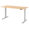 Bureau réglable en hauteur électriquement XMKA 19 S aspect chêne avec piètement gris clair de hjh OFFICE PRO