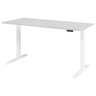 Bureau à hauteur réglable électriquement XMKA 19 W en gris avec panneau de commande numérique de hjh OFFICE PRO