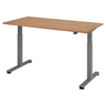 Bureau réglable en hauteur électriquement XMST 16 G aspect noyer avec piètement gris de hjh OFFICE PRO