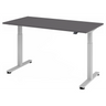 Bureau à hauteur réglable électriquement XMST 16 S en graphite avec structure argentée de hjh OFFICE PRO