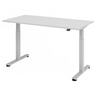 Bureau à hauteur réglable électriquement XMST 16 S en gris avec plateau rectangulaire de hjh OFFICE PRO