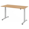 Bureau à hauteur réglable électriquement XMST 16 S aspect chêne avec structure blanche de hjh OFFICE PRO