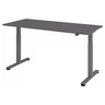 Bureau à hauteur réglable électriquement XMST 19 G en graphite avec un grand plateau de hjh OFFICE PRO