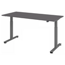 Bureau à hauteur réglable électriquement XMST 19 G en graphite avec un grand plateau de hjh OFFICE PRO