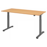 Bureau à réglage électrique de la hauteur XMST 19 G en hêtre avec pieds gris de hjh OFFICE PRO