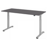 Bureau à réglage électrique de la hauteur XMST 19 S en graphite avec piètement argenté de hjh OFFICE PRO