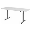 Bureau à réglage électrique de la hauteur XMST 22 G avec plateau gris de hjh OFFICE PRO