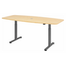 Bureau à hauteur réglable électriquement XMST 22 G en érable avec structure grise de hjh OFFICE PRO