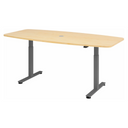 Bureau à hauteur réglable électriquement XMST 22 G en érable avec structure grise de hjh OFFICE PRO