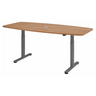 Bureau réglable en hauteur électriquement XMST 22 G aspect noyer avec structure grise de hjh OFFICE PRO