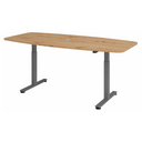 Bureau à hauteur réglable électriquement XMST 22 G en chêne noueux avec pieds gris de hjh OFFICE PRO