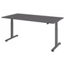 Bureau à hauteur réglable électriquement XMST 2E G en graphite avec grand plateau de hjh OFFICE PRO