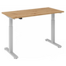 Bureau à hauteur réglable électriquement XMST 614 S en chêne rustique et argent de hjh OFFICE PRO
