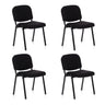 Quatre chaises à quatre pieds noires XT 600 avec assise et dossier rembourrés de hjh OFFICE