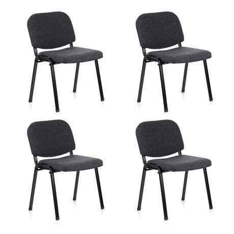 Lot de quatre chaises à quatre pieds XT 600 en anthracite avec structure sombre de hjh OFFICE
