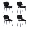 Lot de quatre chaises à quatre pieds XT 600 S avec housse noire et structure argentée de hjh OFFICE