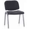 Chaise à quatre pieds XT 600 S en anthracite avec revêtement en tissu et structure métallique argentée de hjh OFFICE