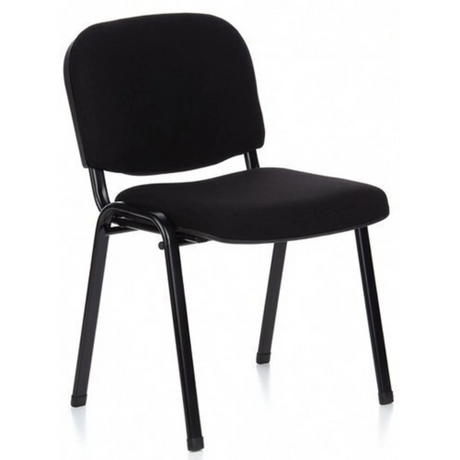 Chaise à quatre pieds XT 600 SW noire avec assise et dossier rembourrés de hjh OFFICE