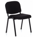 Chaise à quatre pieds XT 600 SW noire avec assise et dossier rembourrés de hjh OFFICE