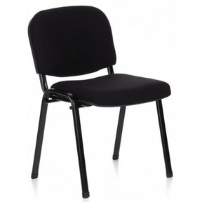 Chaise à quatre pieds XT 600 SW noire avec assise et dossier rembourrés de hjh OFFICE