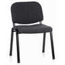 Chaise à quatre pieds XT 600 SW avec revêtement en tissu anthracite et structure noire de hjh OFFICE