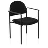 Chaise à quatre pieds XT 700 noire avec rembourrage et accoudoirs de hjh OFFICE